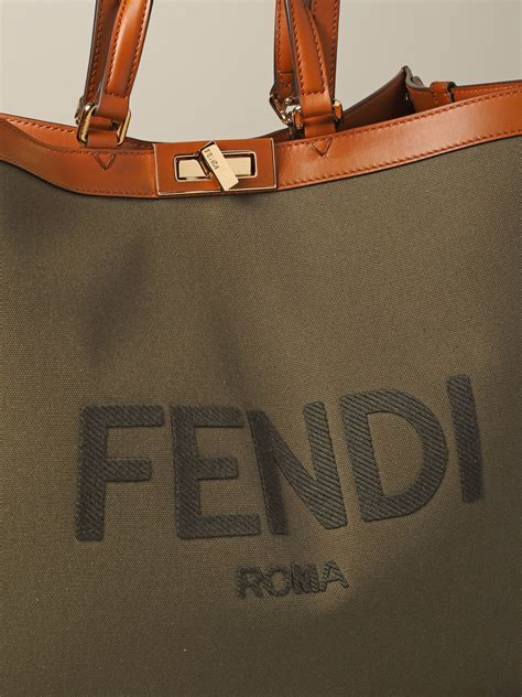 borsa shopping fendi tessuto|borse tote per donna.